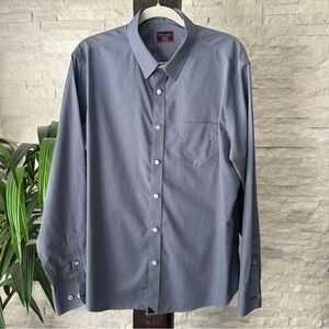UNTUCKIT Blue “Marcasin” Cotton Plaid Long Sleeve Shirt Size XL